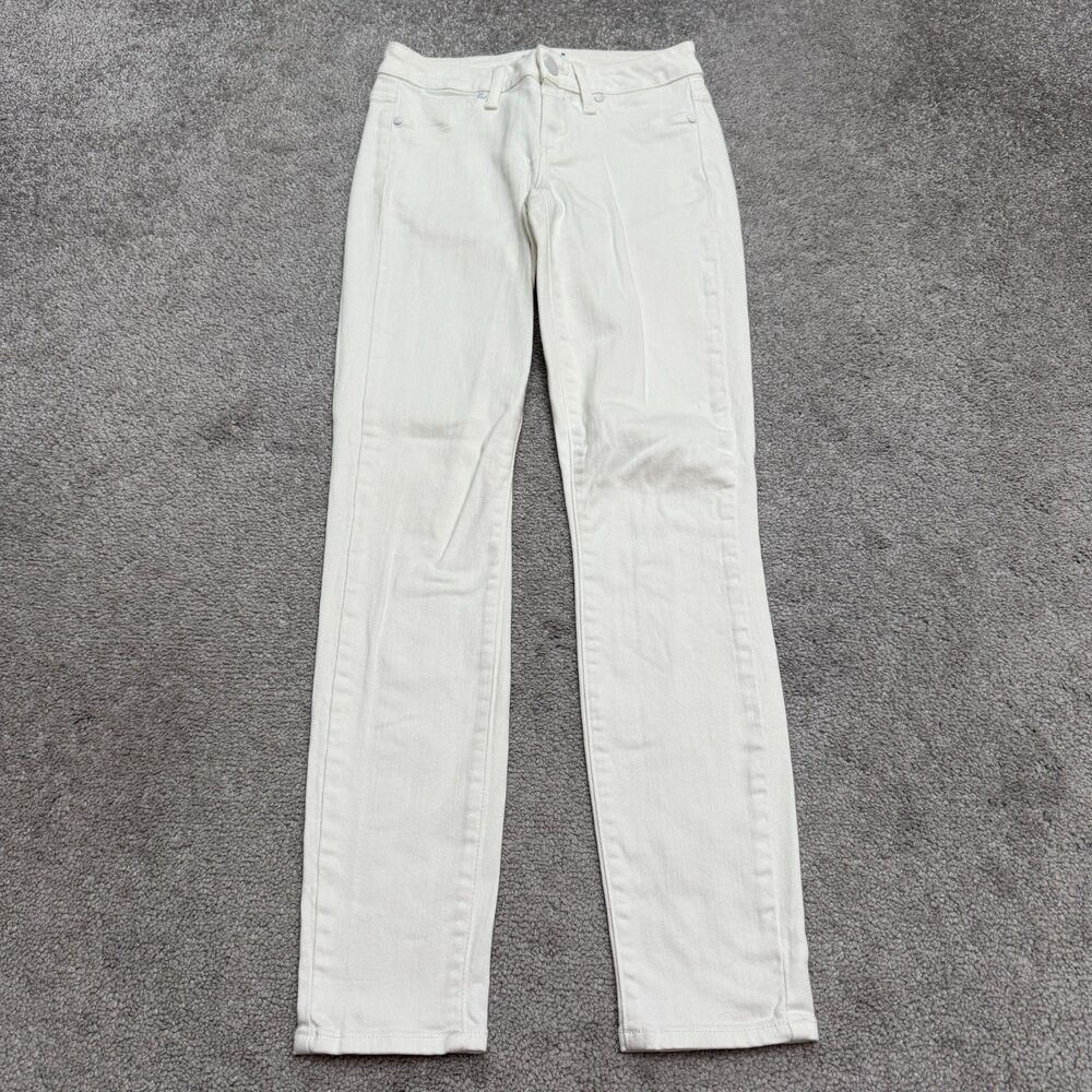 PAIGE Verdugo Ankle Ultra Skinny Denim Jeans Womens 25 White Mid Rise Stretch